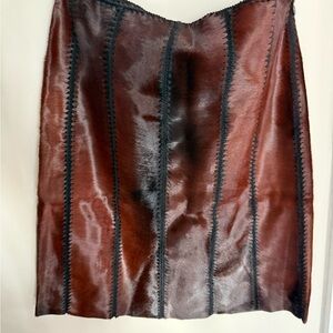 Browth leather Prada skirt